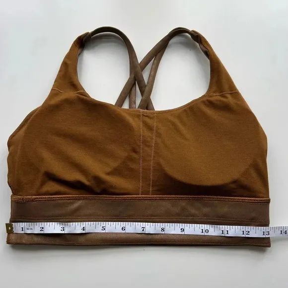 Lululemon Energy Bra Long Line Shine Size 8