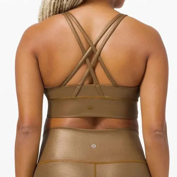 Lululemon Energy Bra Long Line Shine Size 8