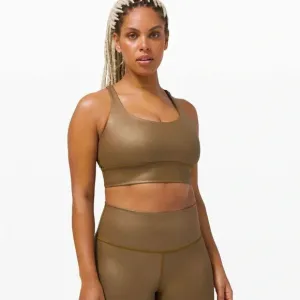 Lululemon Energy Bra Long Line Shine Size 8