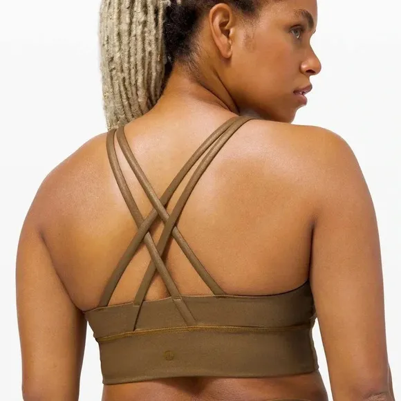 Lululemon Energy Bra Long Line Shine Size 8