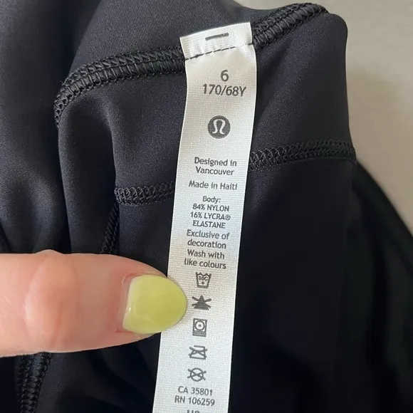 Lululemon Fast and Free High Rise Bike Short 10&quot; Inseam Black Size 6 NEW Running