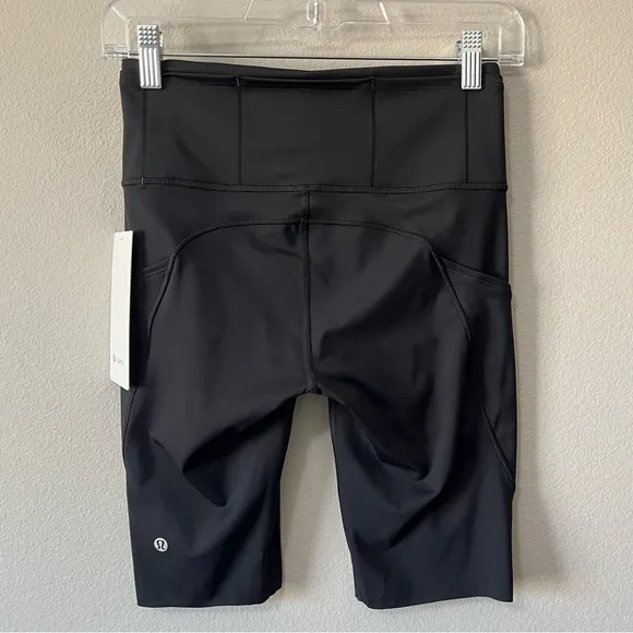 Lululemon Fast and Free High Rise Bike Short 10&quot; Inseam Black Size 6 NEW Running