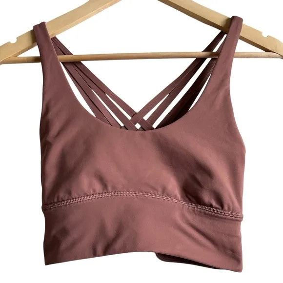 Lululemon Free To Be Moved Bra Size 4 Red Dust