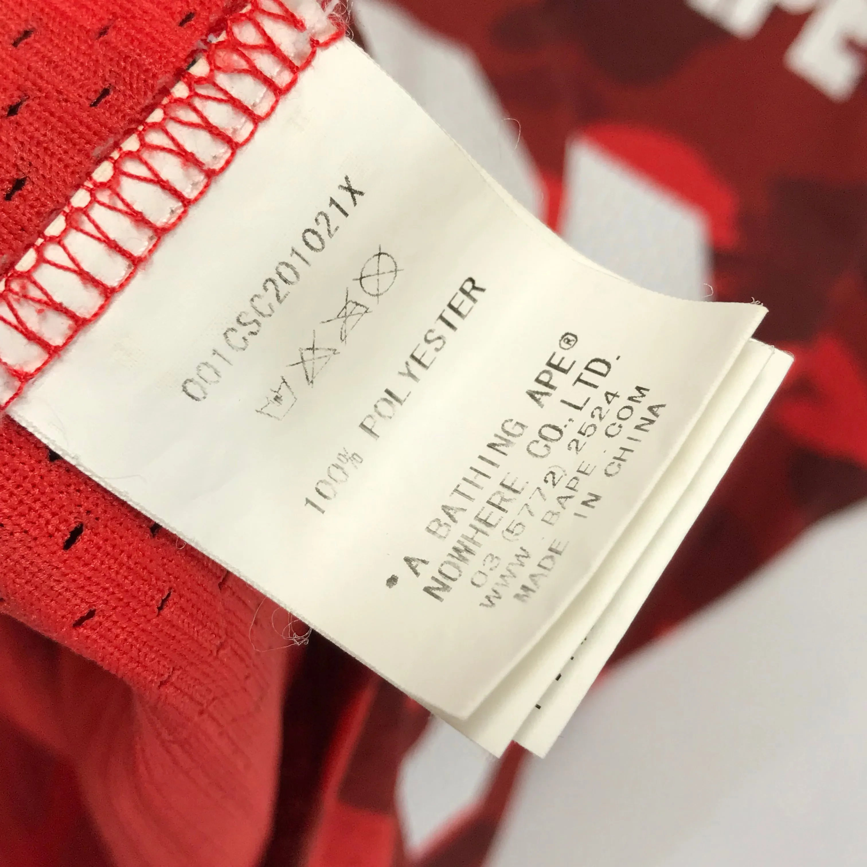 [M] A Bathing Ape Bape Color Camo Mesh Basketball Jersey