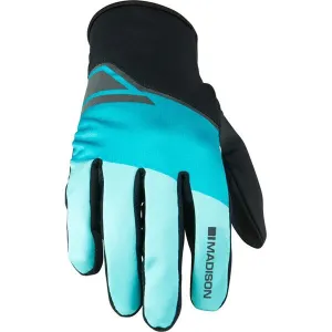Madison Sprint Men's Softshell Cycling Gloves - Small - Blue Curaco Blocks