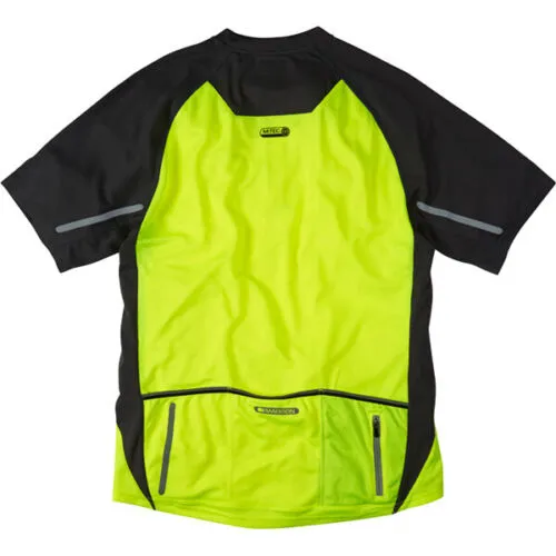 Madison Stellar Men's Short Sleeve Cycling Jersey - Hi Viz Yellow / Phantom