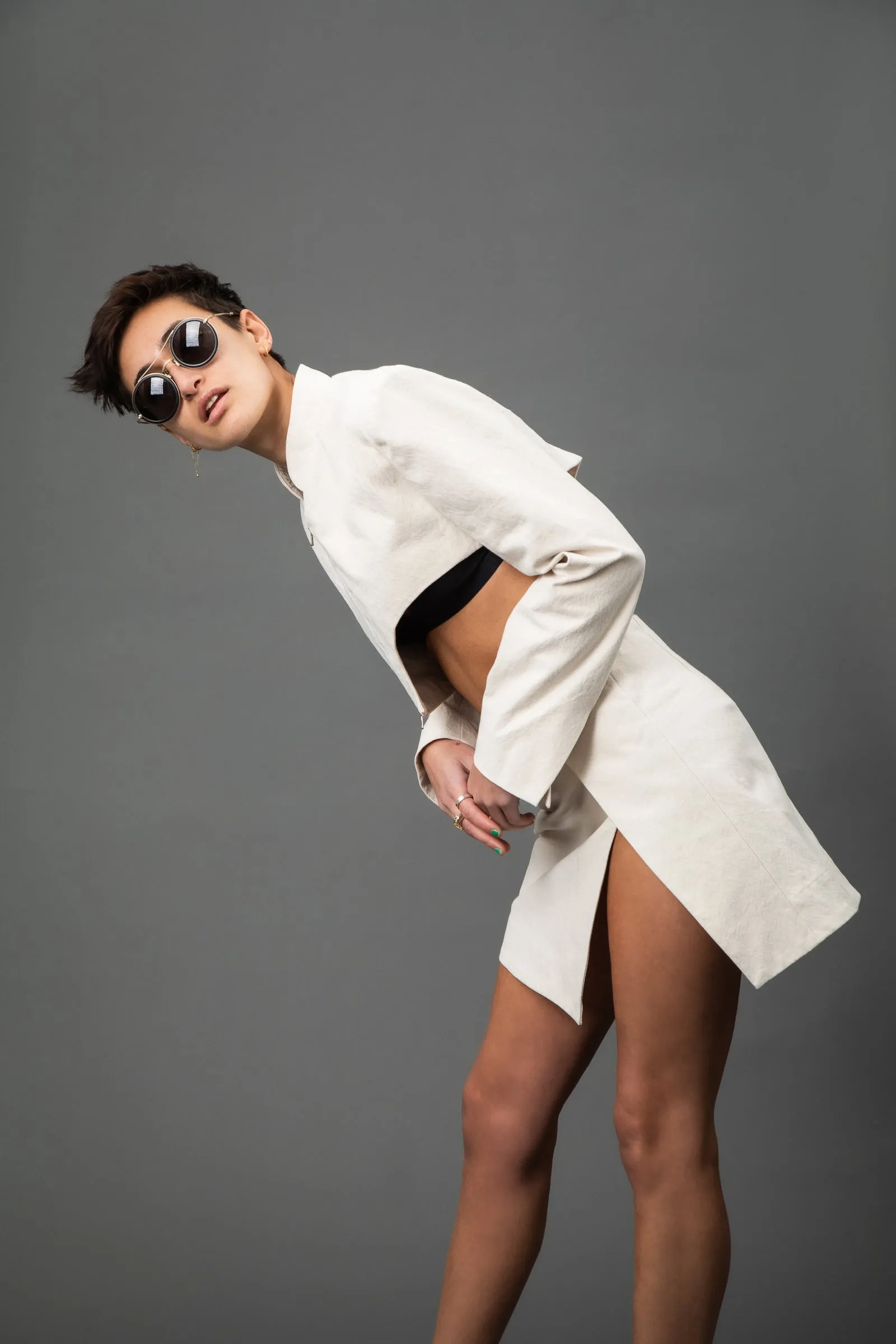 Mallory v.2 Mini Skirt In Natural Canvas