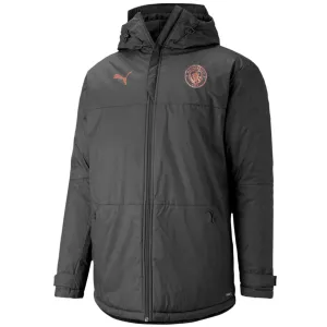 Manchester City soccer bench padded jacket 2021 grey - Puma