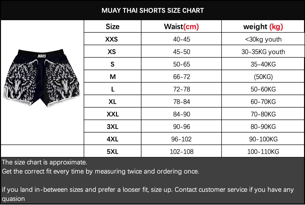 Mask Monster Muay Thai Boxing Shorts for Men Women Youth