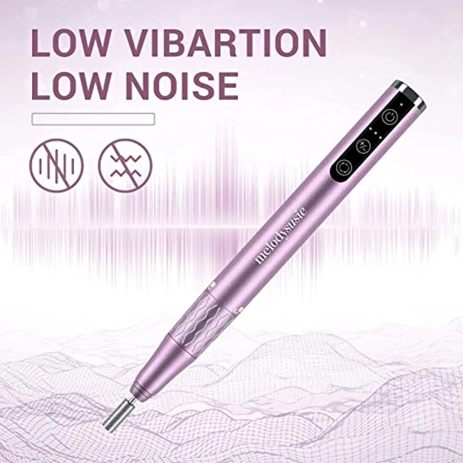 MelodySusie Professional Cordless Nail Drill with UV LED Nail Lamp True 54W, Portable Rechargeable Electric Efile Nail Machine File Kit with Bits and Sanding Bands for Acrylic Gel Nails, Manicure