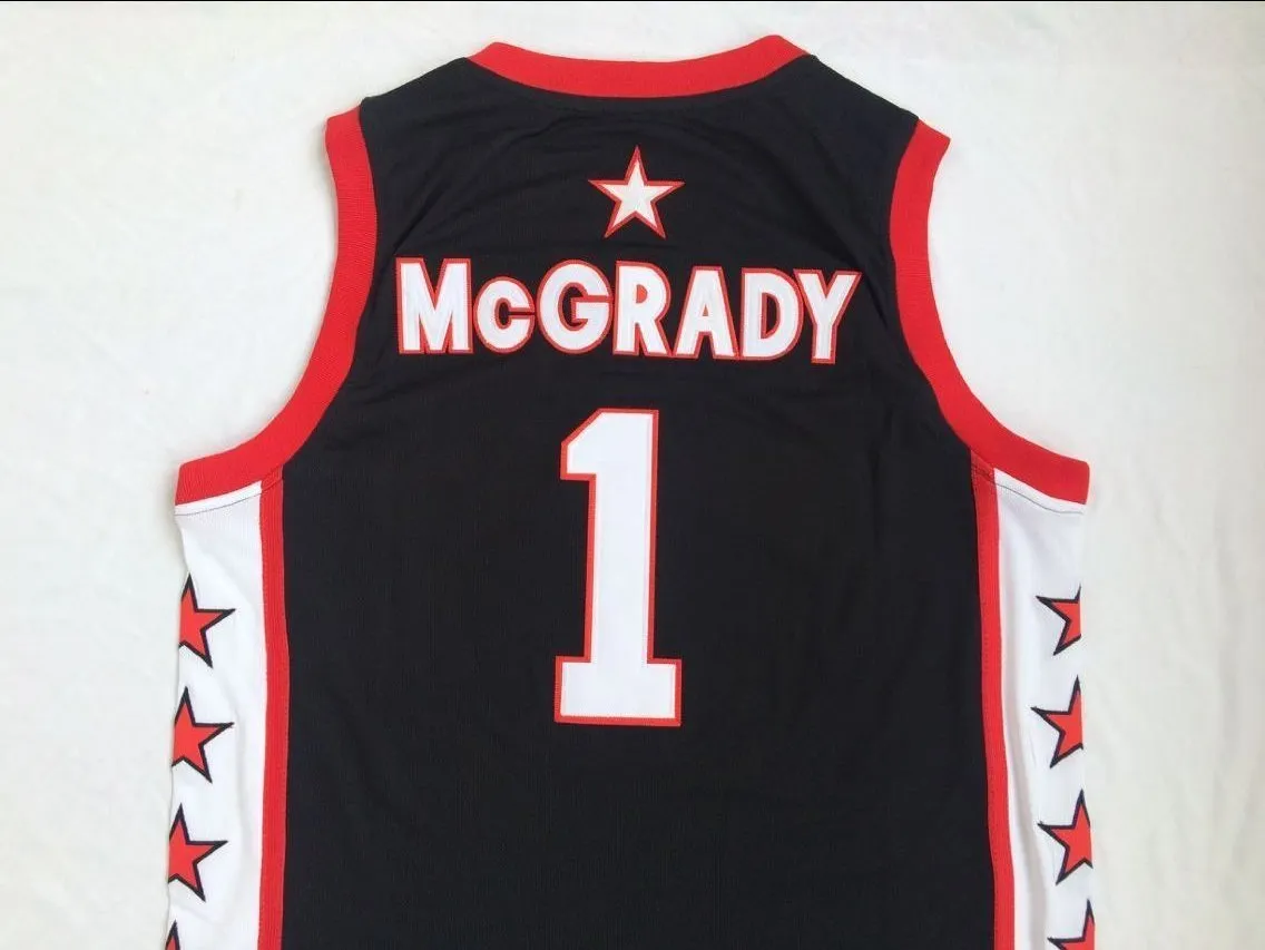 Men 1 Tracy McGrady Jersey Black Mount Zion Christian Academy Throwback