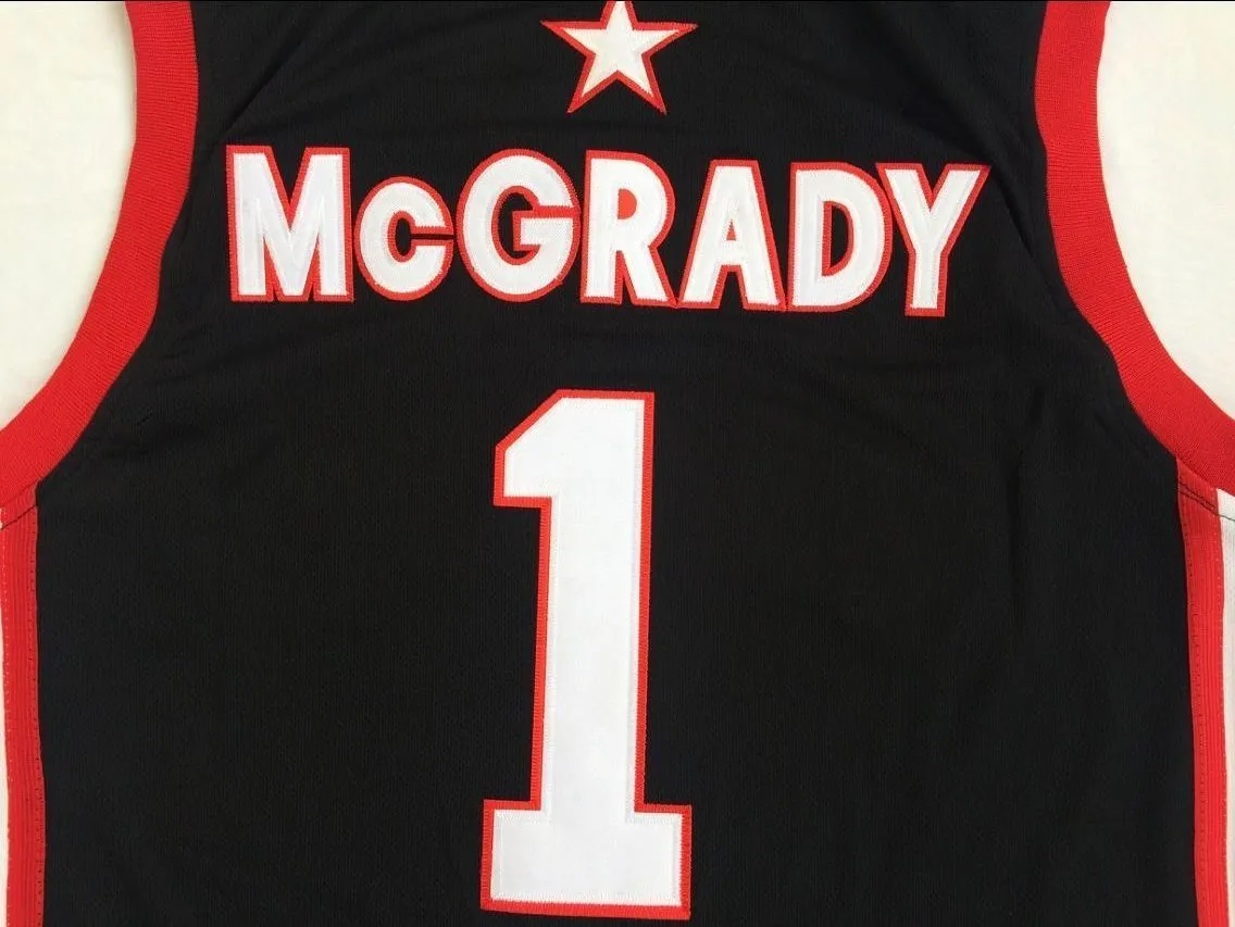 Men 1 Tracy McGrady Jersey Black Mount Zion Christian Academy Throwback