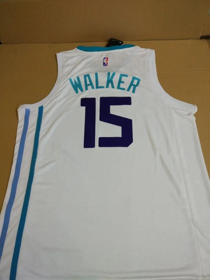 Men 15 Kemba Walker Jersey White Charlotte Hornets Jersey Fanatics