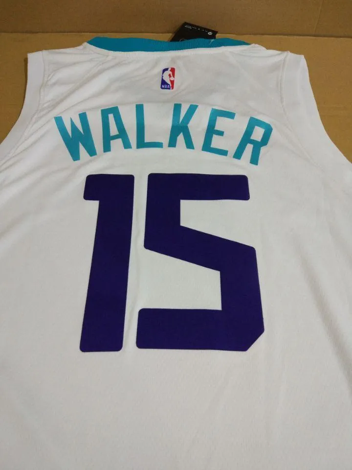 Men 15 Kemba Walker Jersey White Charlotte Hornets Jersey Fanatics