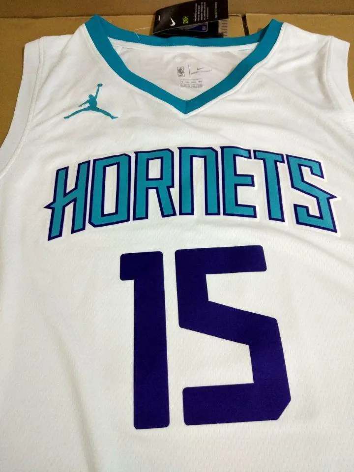 Men 15 Kemba Walker Jersey White Charlotte Hornets Jersey Fanatics