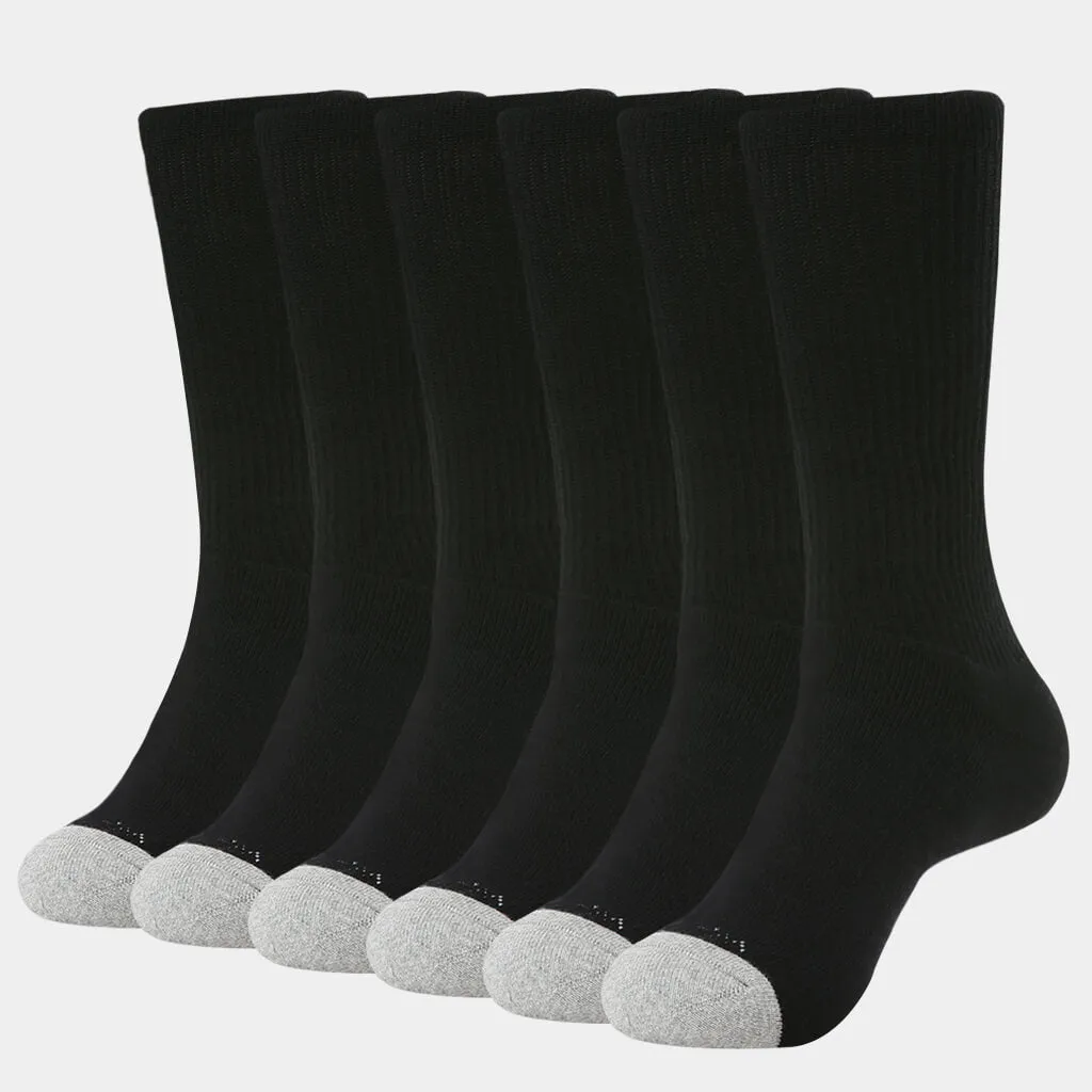 MEN'S CUSHION CREW SOCKS 6PACK