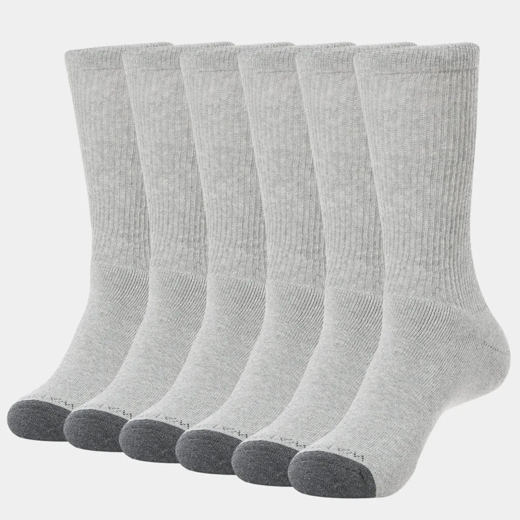 MEN'S CUSHION CREW SOCKS 6PACK