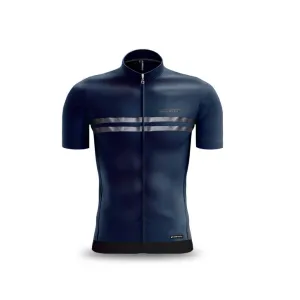 Men's Faro Race Fit Jersey (Navy - Silver Reflective)