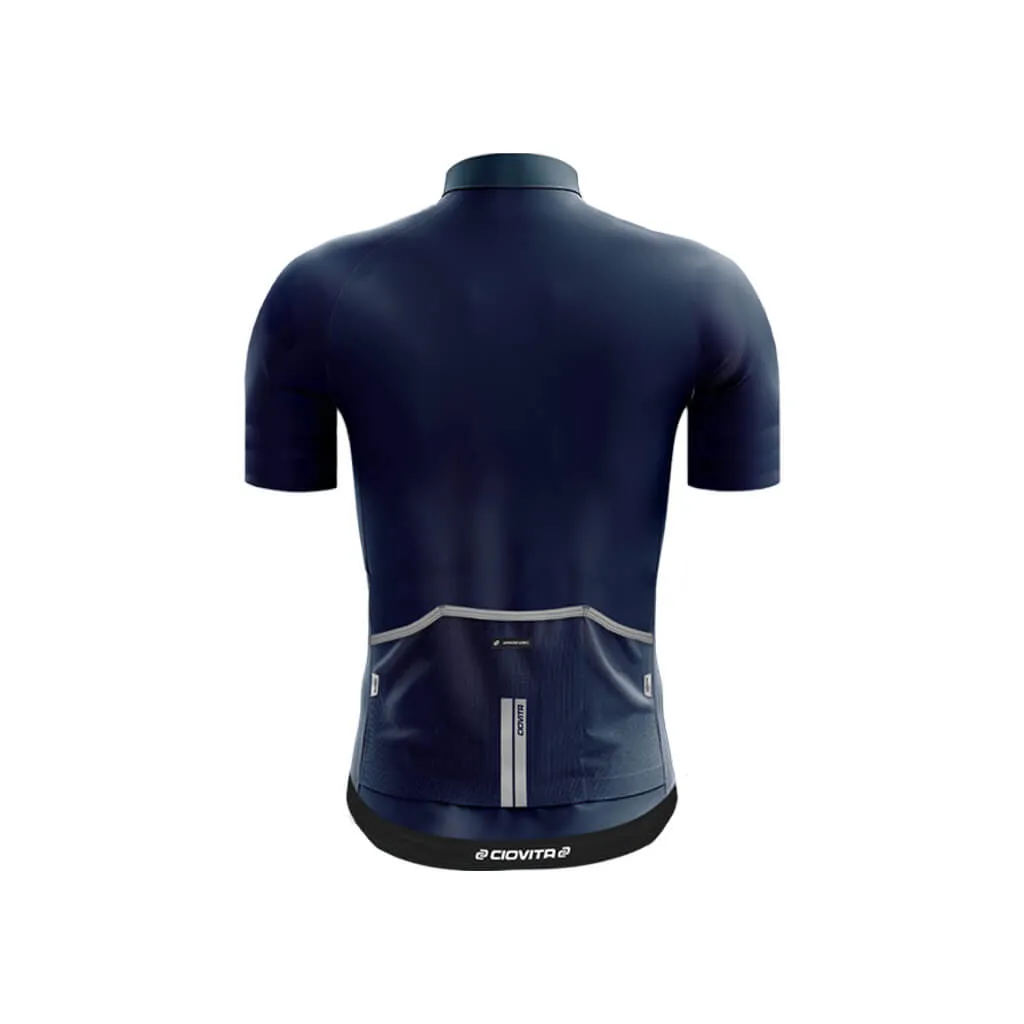 Men's Faro Race Fit Jersey (Navy - Silver Reflective)