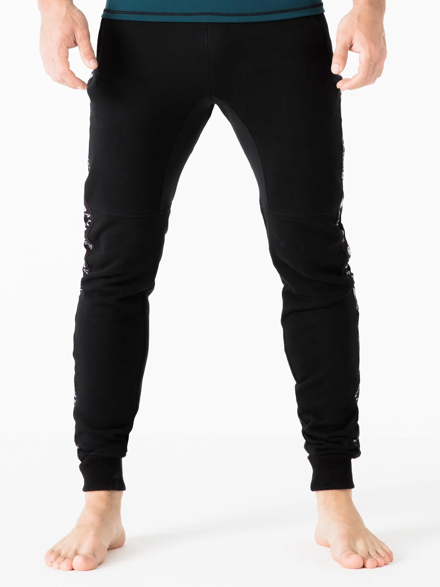 MEN'S LOGO PANTS,BLACK