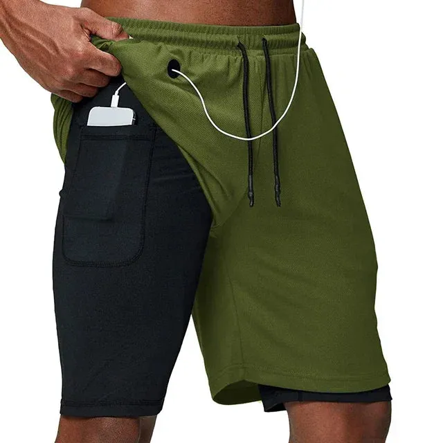 Men's Running Shorts 2-in-1 Quick Dry Gym