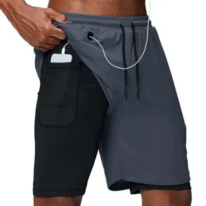Men's Running Shorts 2-in-1 Quick Dry Gym