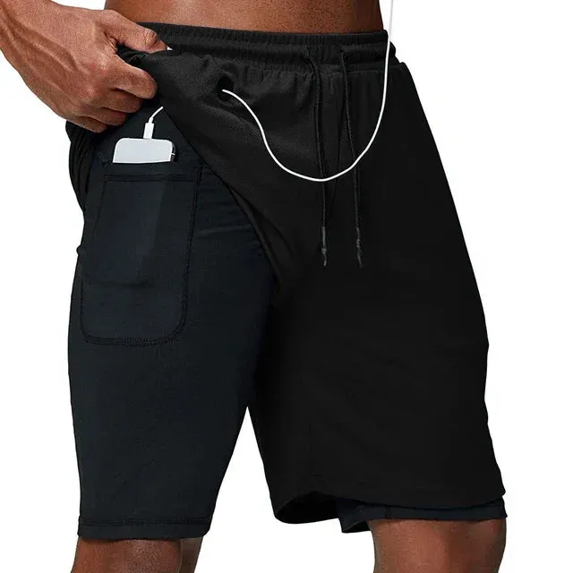 Men's Running Shorts 2-in-1 Quick Dry Gym