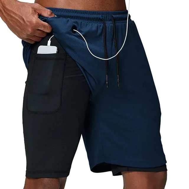 Men's Running Shorts 2-in-1 Quick Dry Gym