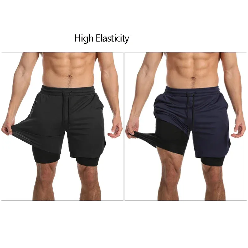 Men's Running Shorts 2-in-1 Quick Dry Gym