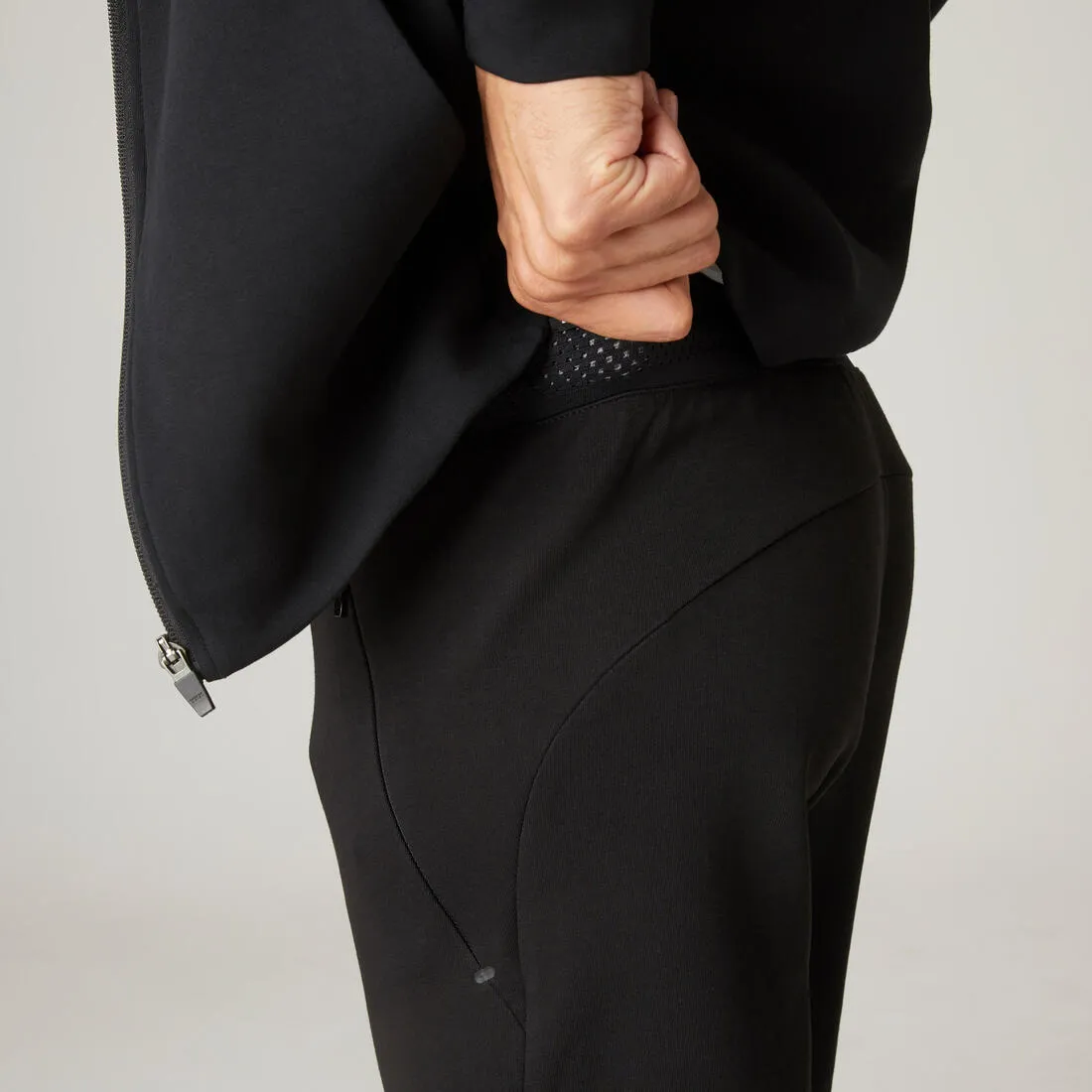 Men's Slim-Fit Fitness Jogging Bottoms 500 - Black