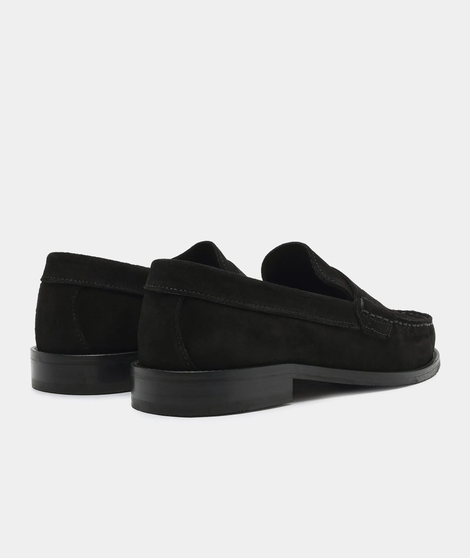Miles Penny Loafer - Black Suede