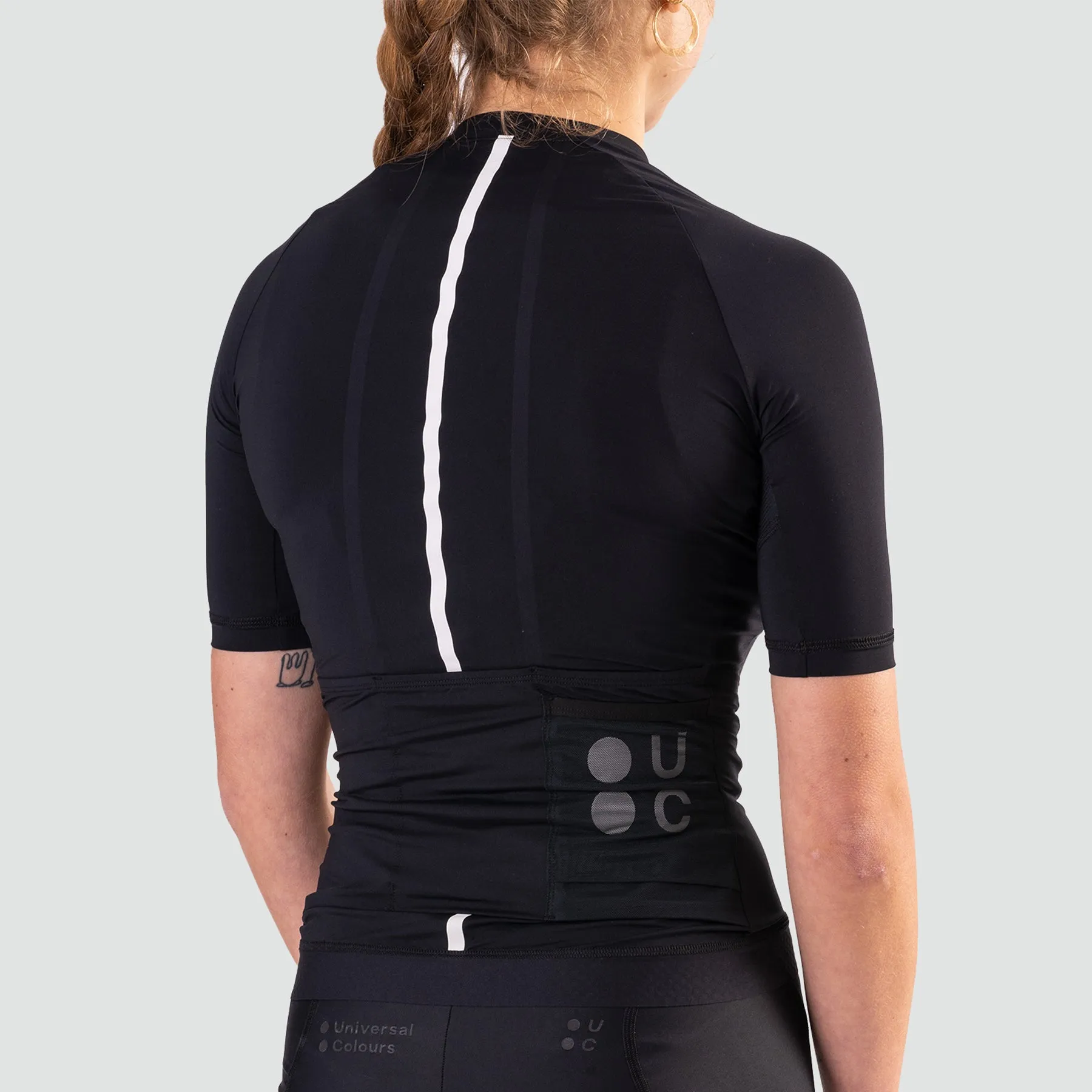 Mono Womens Short Sleeve Jersey - Black