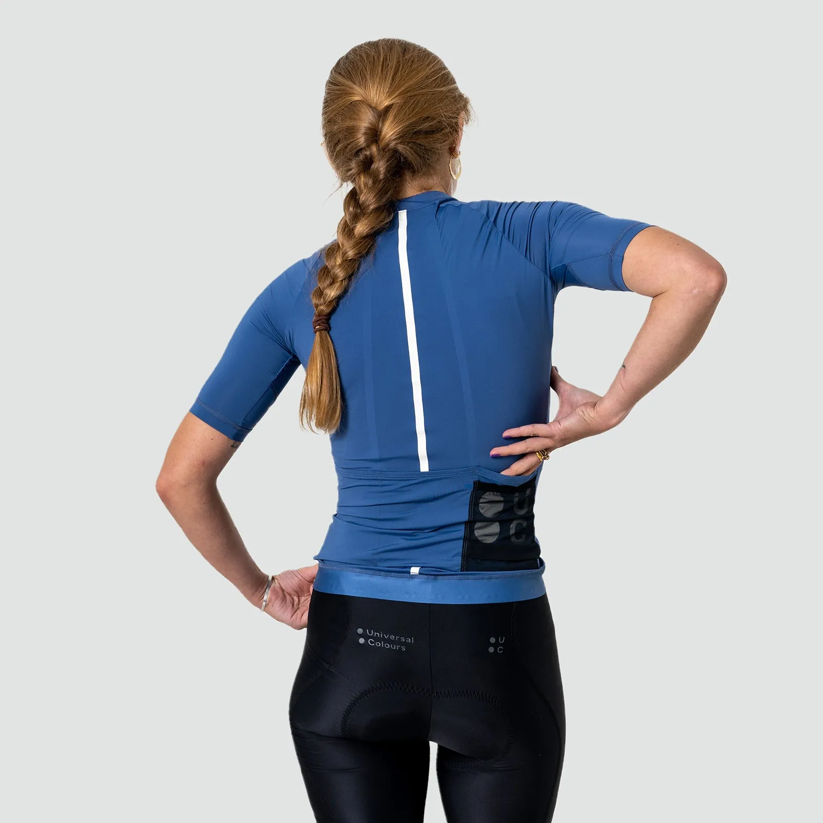 Mono Womens Short Sleeve Jersey - French Blue