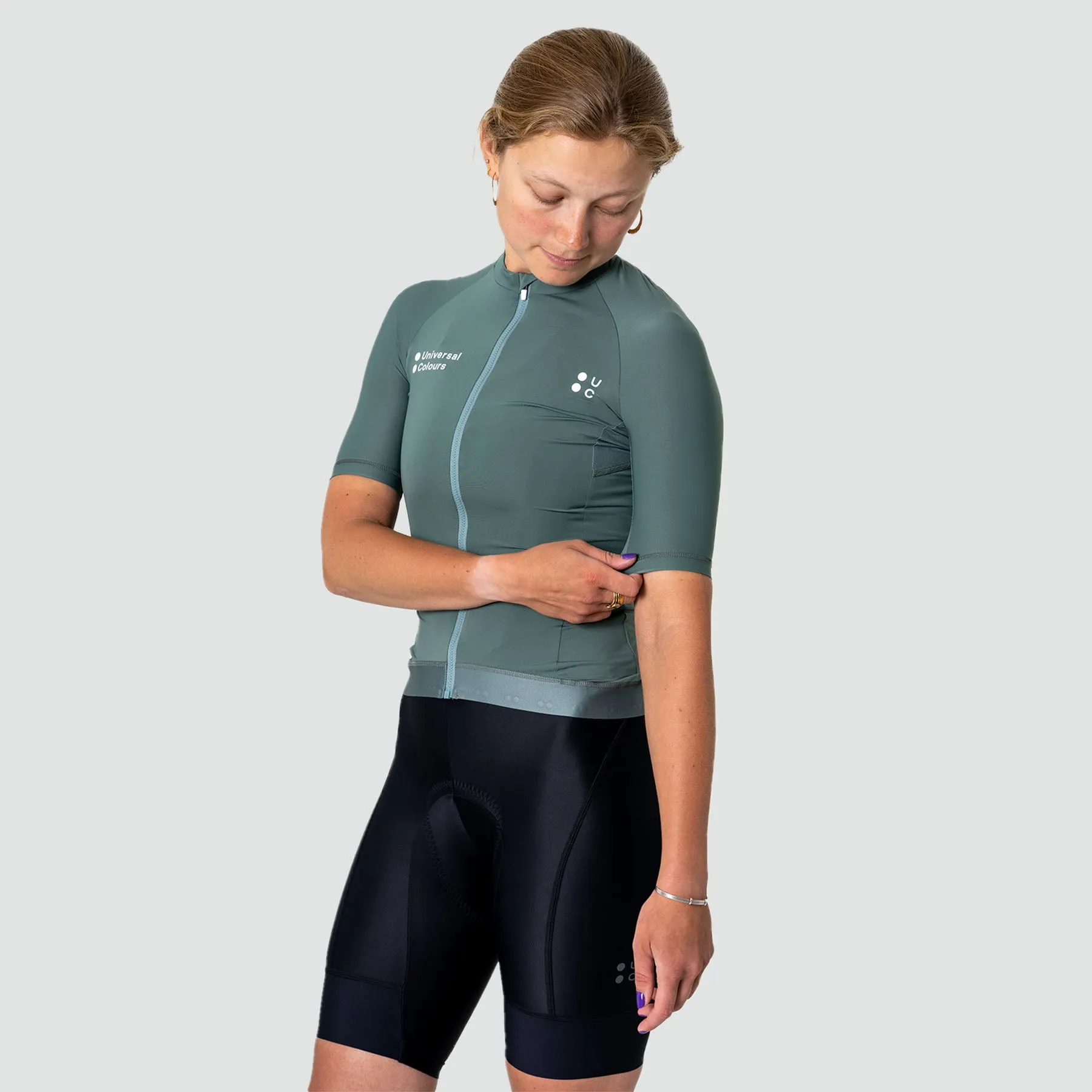Mono Womens Short Sleeve Jersey - Green Daze
