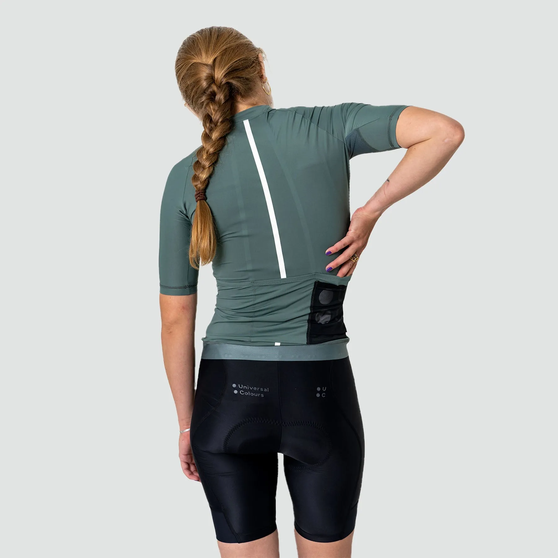 Mono Womens Short Sleeve Jersey - Green Daze