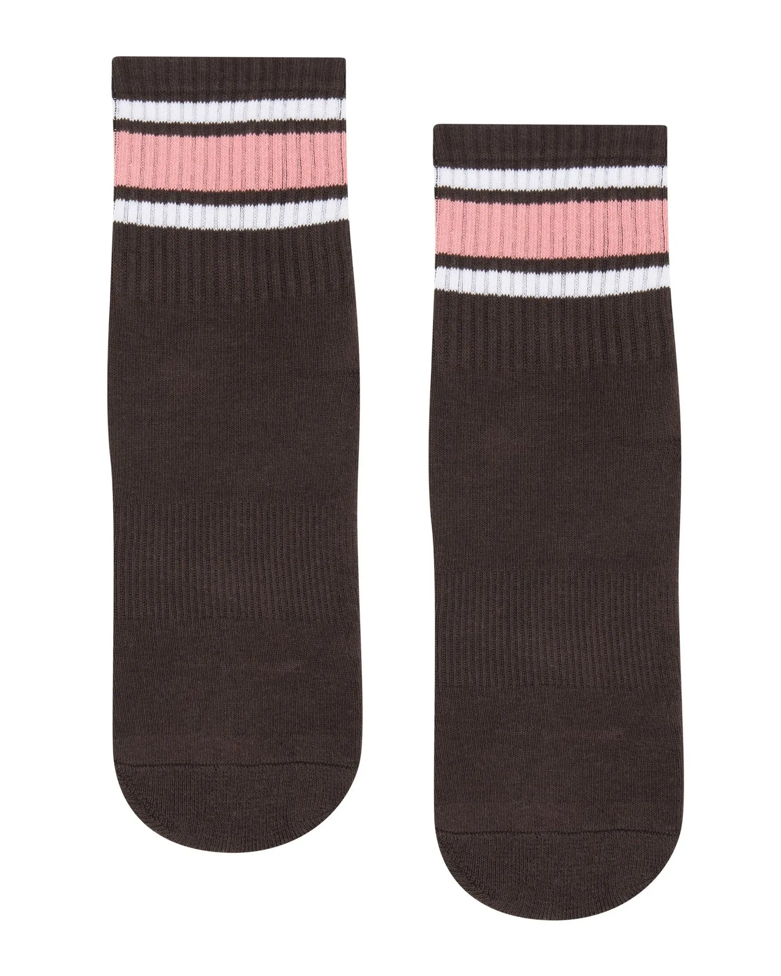 Move Active Crew Non Slip Grip Socks - Heritage Stripe