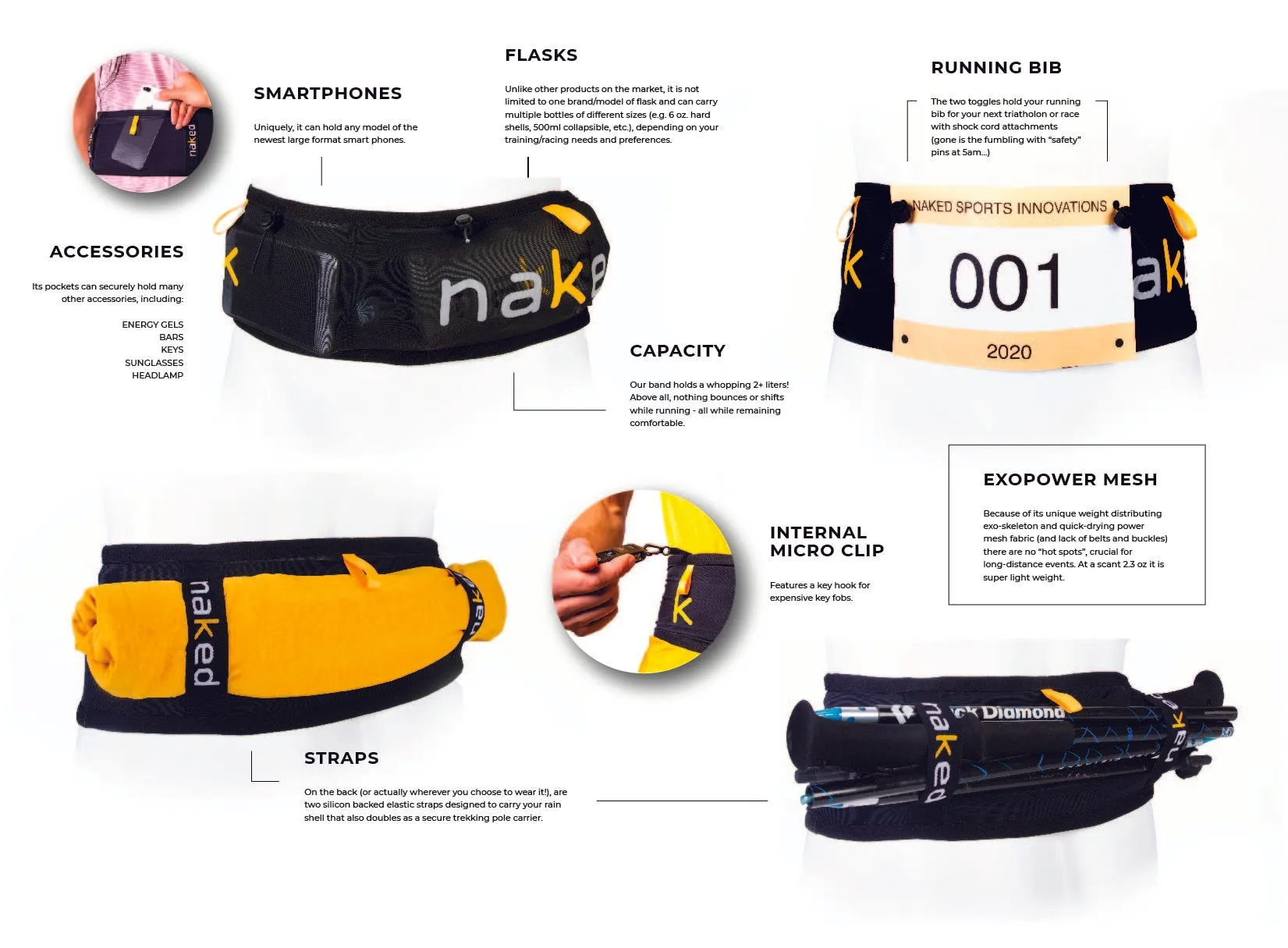 NAKED Running Band - Reflective Logo