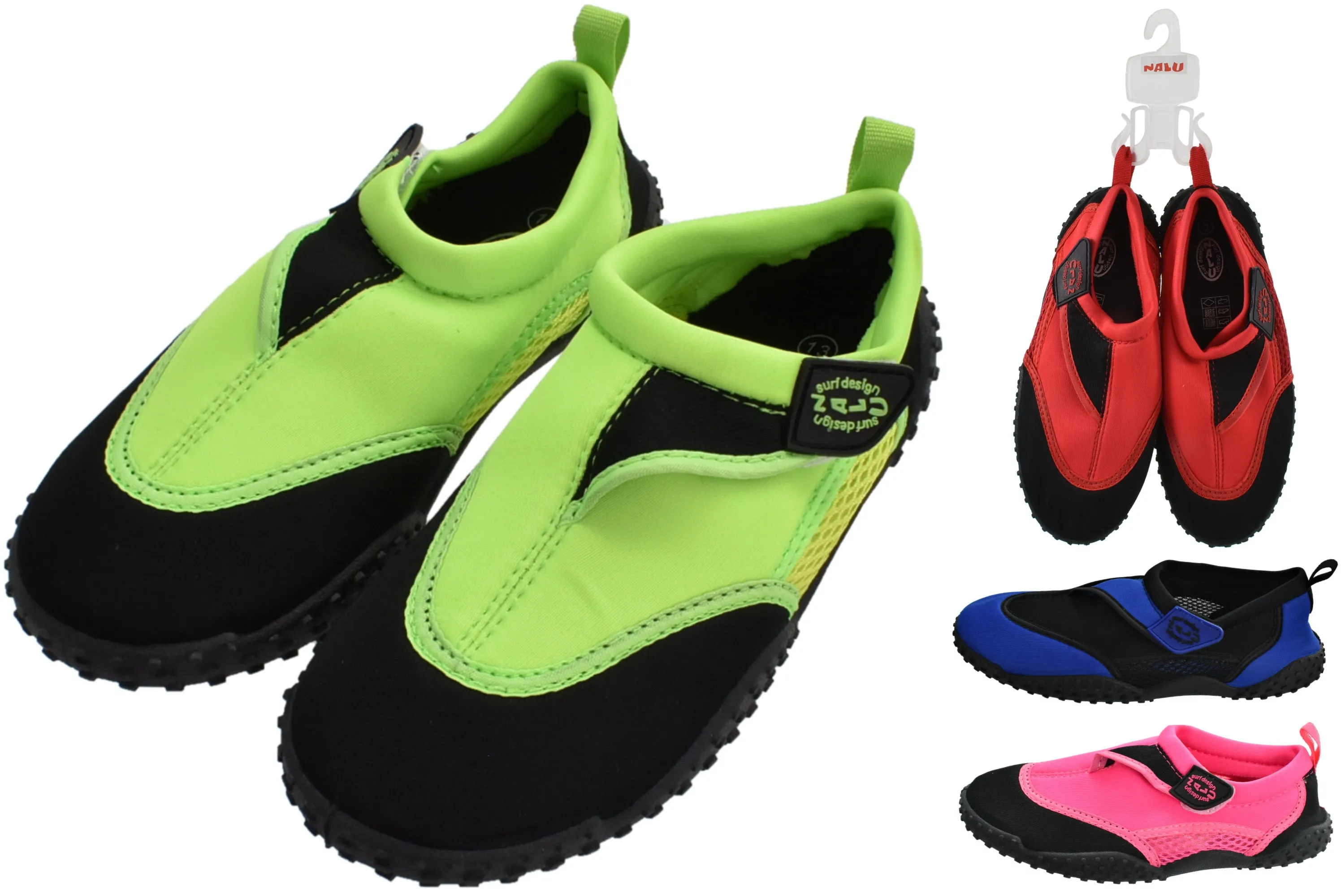 Nalu Aqua Shoes Size 1 Kids - 1 Pair Assorted Colours