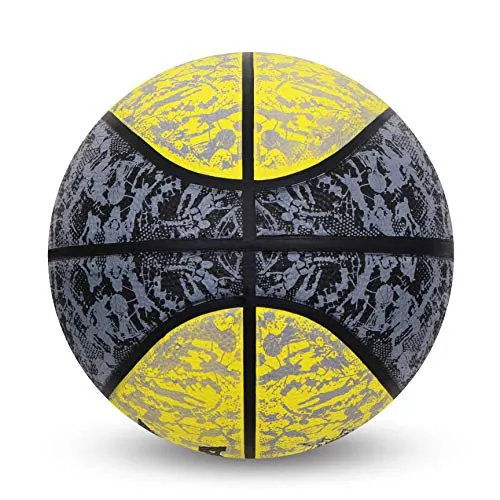 Nivia Graffiti Basketball - Size: 7 (Yellow)