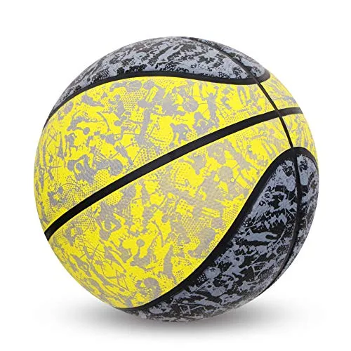 Nivia Graffiti Basketball - Size: 7 (Yellow)