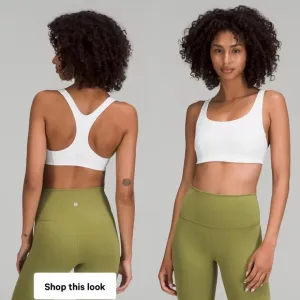 NWT Lululemon Wunder Train Bra Medium Support, C/D Cup, Size 6 White