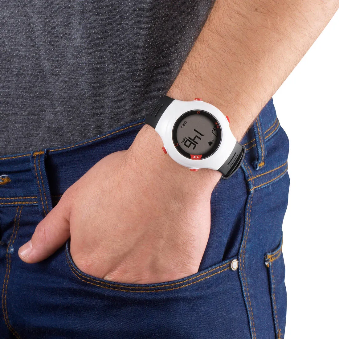 ONRHYTHM 110 runner's heart rate monitor watch black
