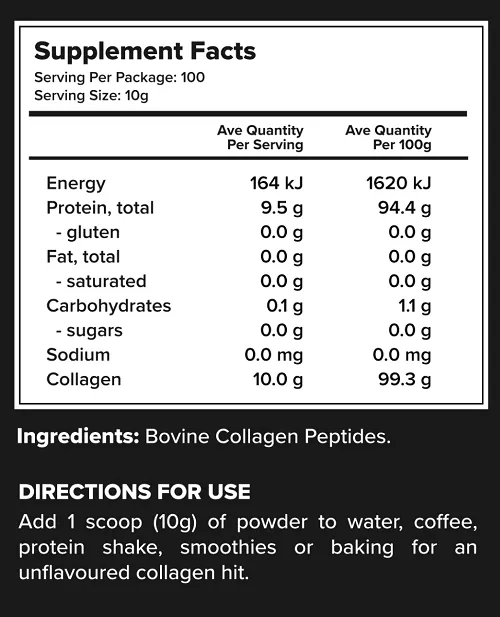 PACK NUTRITION PURE BOVINE COLLAGEN 1KG