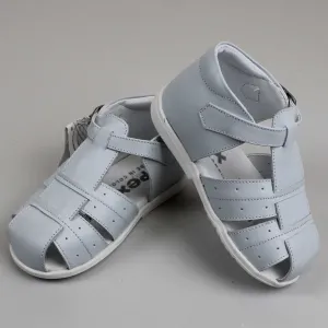 Pex Frankie First Walker Sandals - Hard Sole Blue Leather