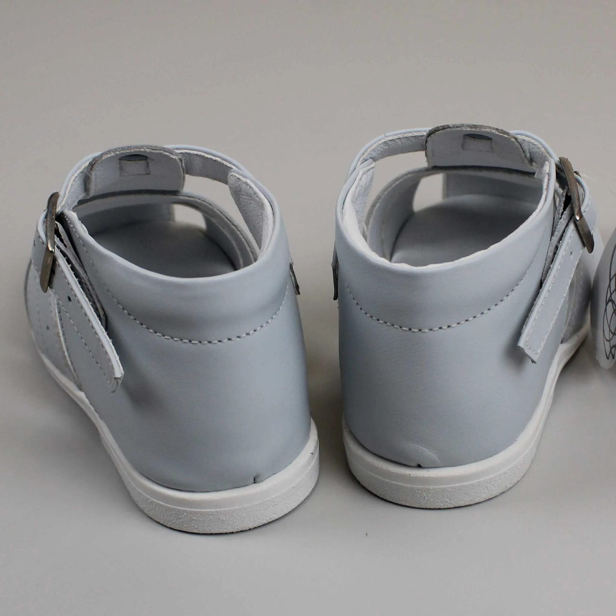 Pex Frankie First Walker Sandals - Hard Sole Blue Leather