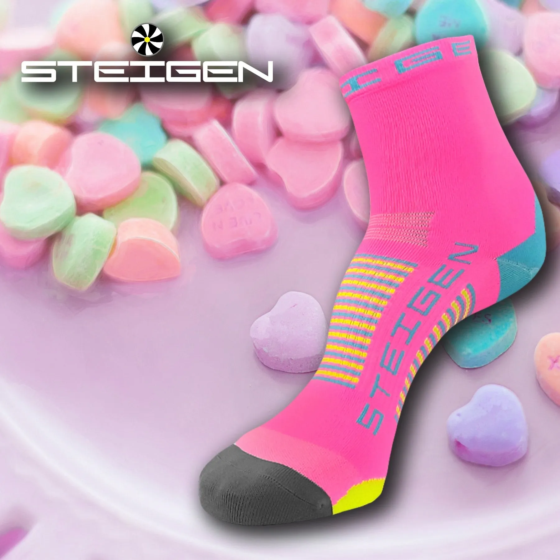 Pink Candy Running Socks ½ Length