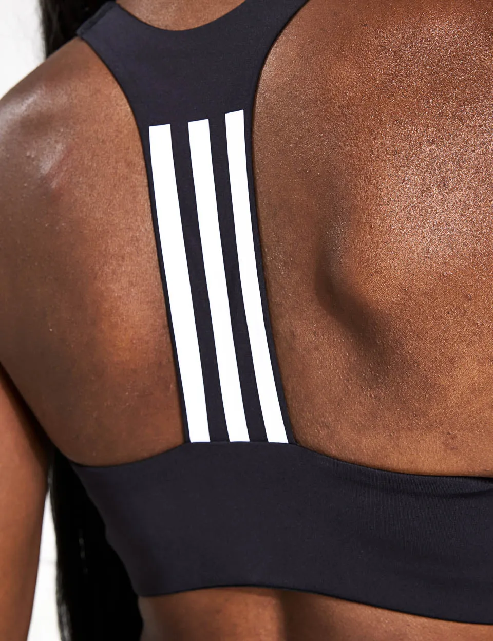 Powerimpact Training Medium-Support 3-Stripes Bra - Black