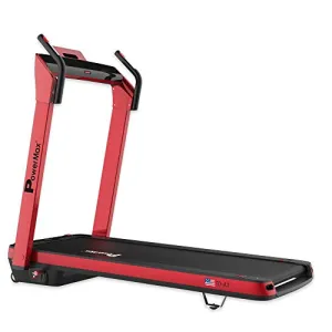 PowerMax Fitness Urban-Trek TD-A3 5.0HP Peak Pre-installed Motorized Treadmill with Automatic Incline, Automatic Programs- Red