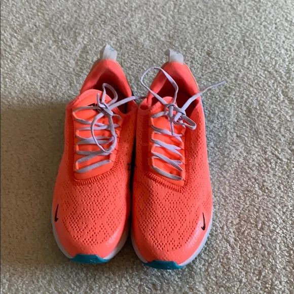 Pretty pink and blue nike shoes