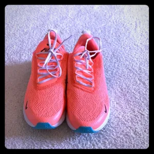 Pretty pink and blue nike shoes